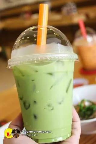 Hình ảnh Trà Sữa Thái Xanh 700ml, K Topping