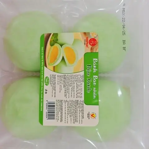 Hình ảnh Bánh bao đậu xanh chưa hấp (gói 4 cái)