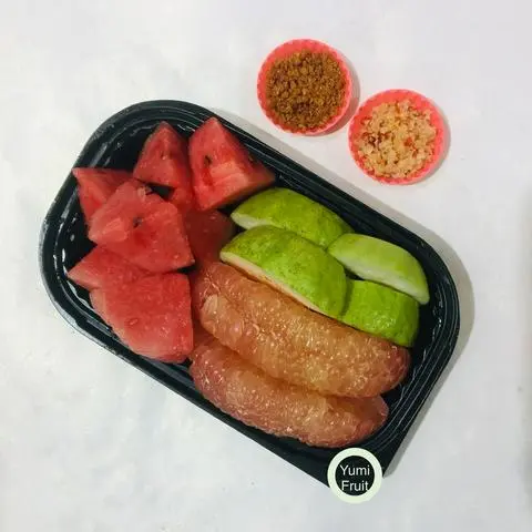 Hình ảnh Hộp mix 3 món - bưởi da xanh - dưa hấu - ổi