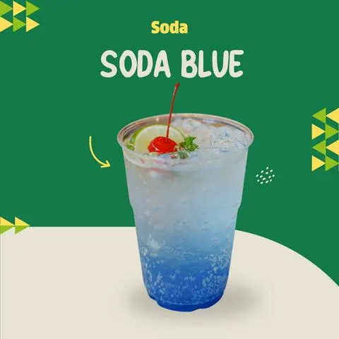 Hình ảnh Soda Blue ly 700ml + topping trân châu trắng
