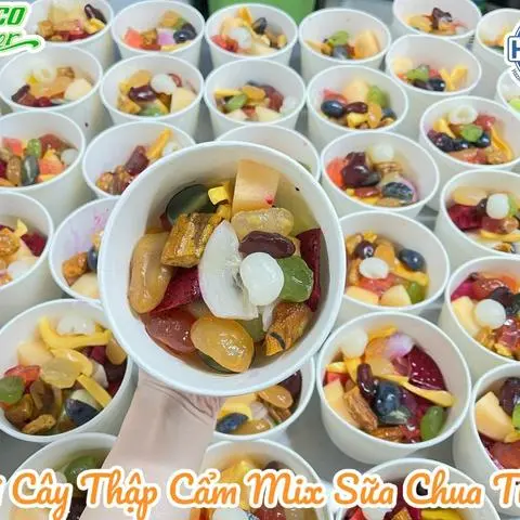 Hình ảnh Trái cây thập cẩm mix sữa chua tươi