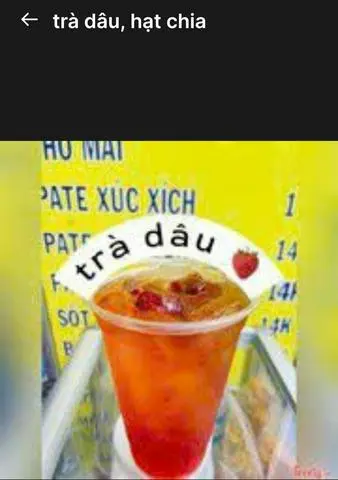 Hình ảnh Trà dâu hạt chia