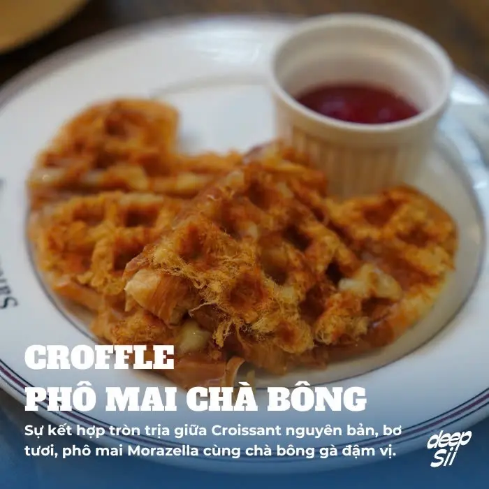 Hình ảnh Croffle Phô mai Chà bông