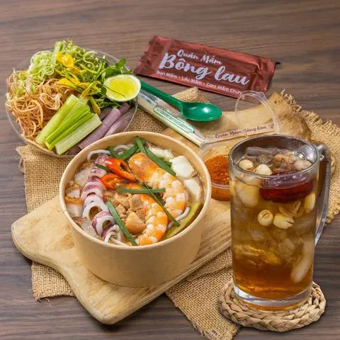 Hình ảnh Combo 4: 1 bún mắm nguyên bản tô đặc biệt + 1 sâm bông lau 