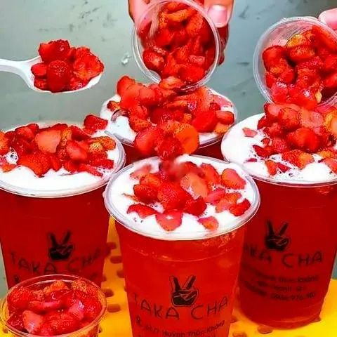 Hình ảnh Trà dâu kem cheese