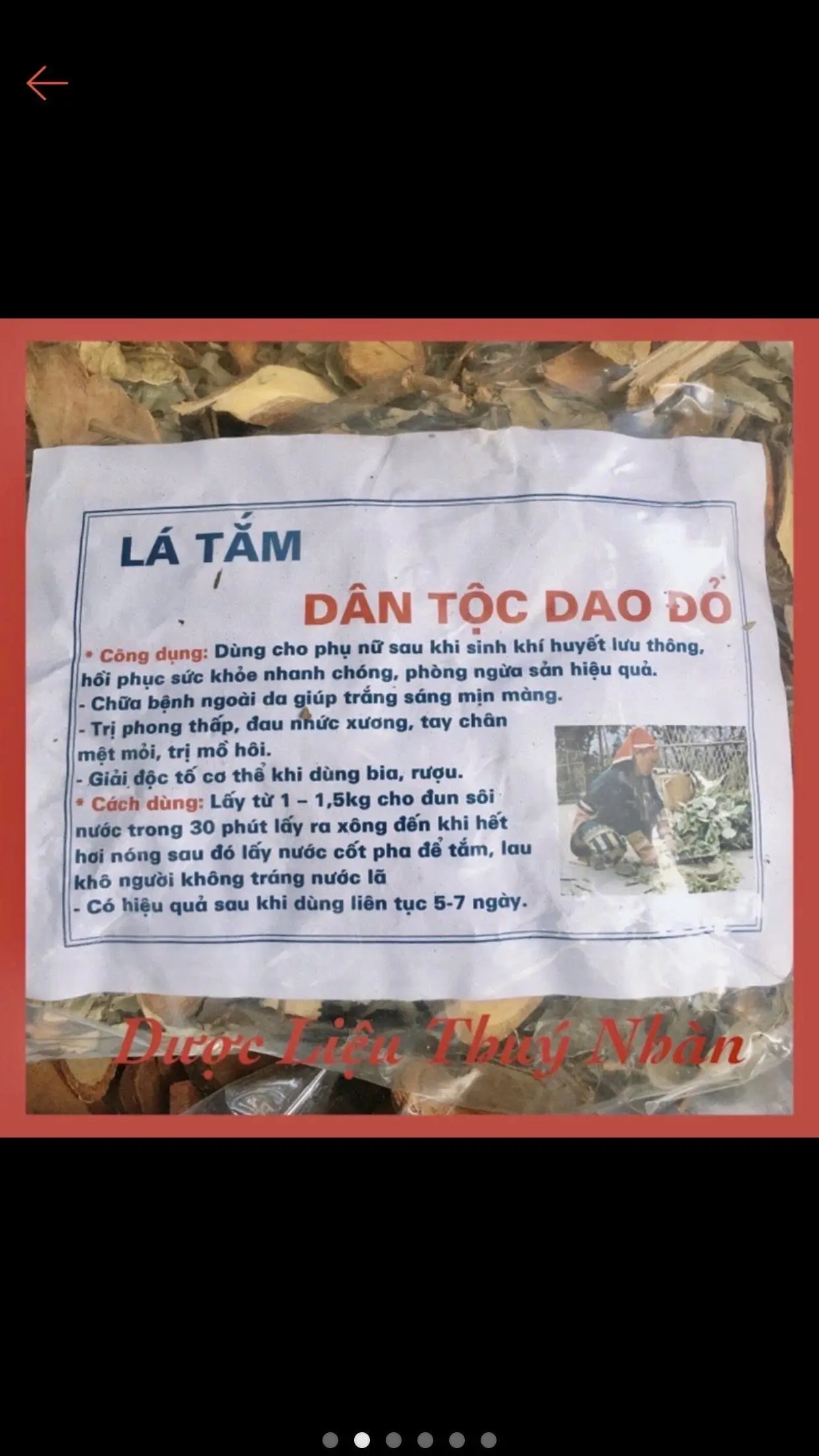 Hình ảnh Lá tắm dân tộc dao Đỏ