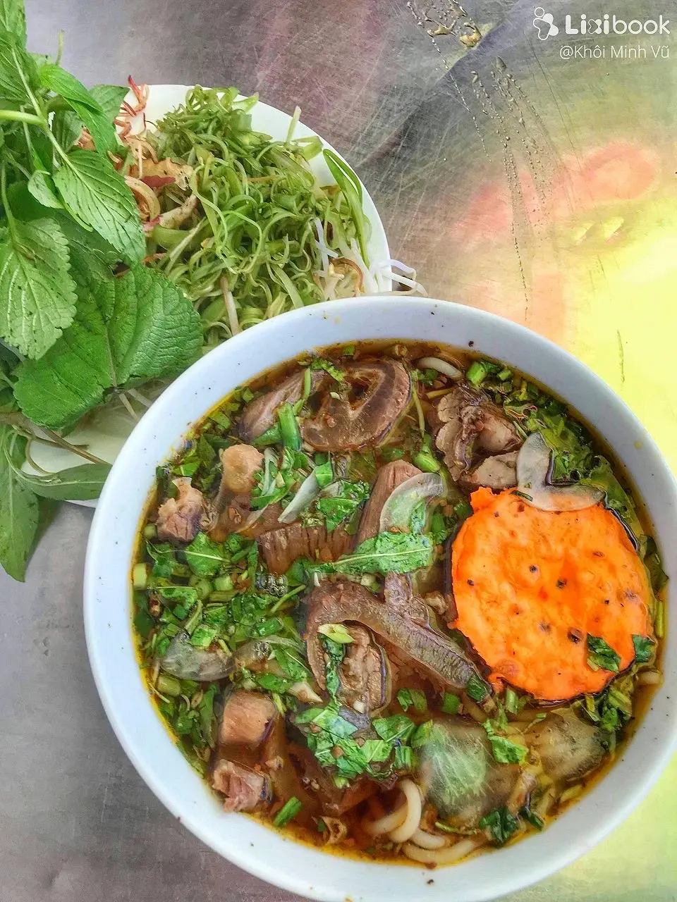 Hình ảnh bún bò bắp chả