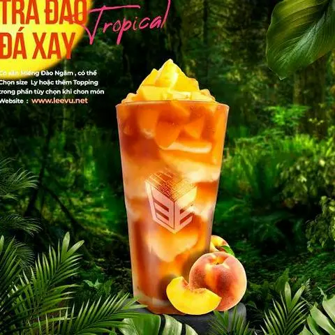 Hình ảnh Trà Đào Miếng ( Đá xay )