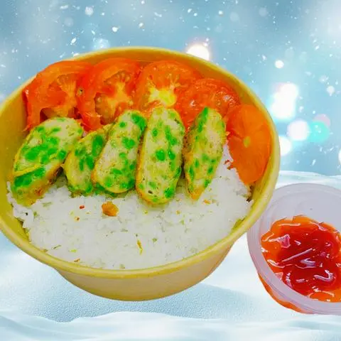 Hình ảnh Cơm Chả Cốm Làng Vòng Hà Nội (ST25) + Kèm Tương Ớt, Cà, Cà Chua