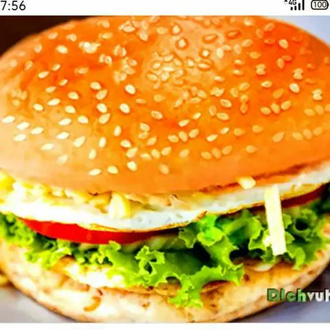 Hình ảnh Humburger trứng