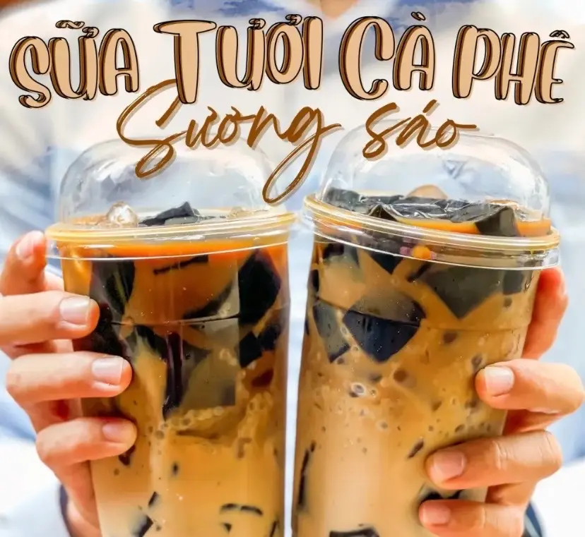 Hình ảnh Cà Phê Sữa Tươi Sương Sáo Hạt Chia