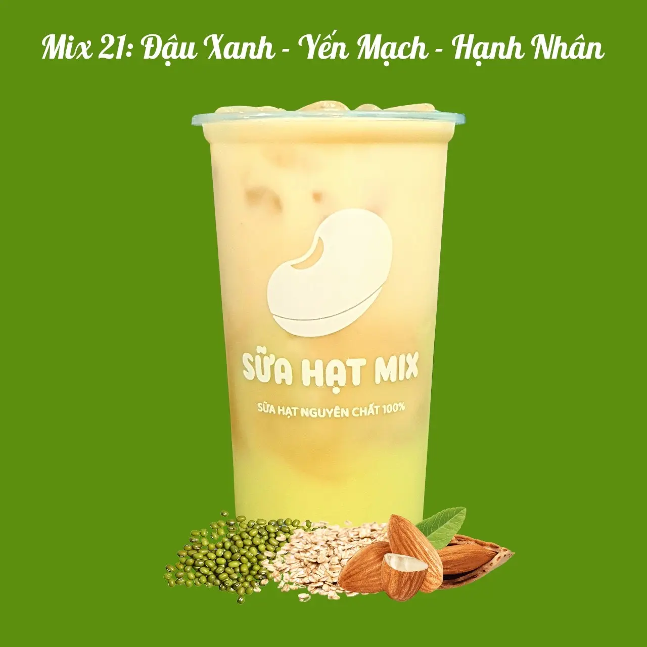 Hình ảnh Mix 21: Đậu Xanh - Yến Mạch - Hạnh Nhân 