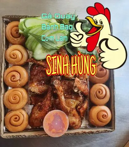 Hình ảnh Gà nướng kèm 10 bánh bao