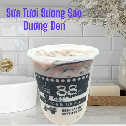 Hình ảnh Sữa tươi sương sáo đường đen