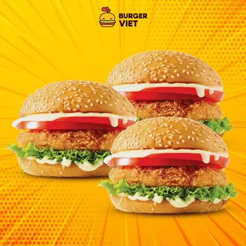 Hình ảnh Combo sáng 3 phần Burger Gà 