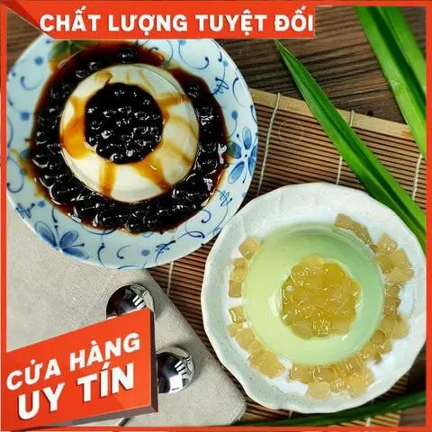 Hình ảnh Tàu hũ sốt lá dứa trân châu trắng