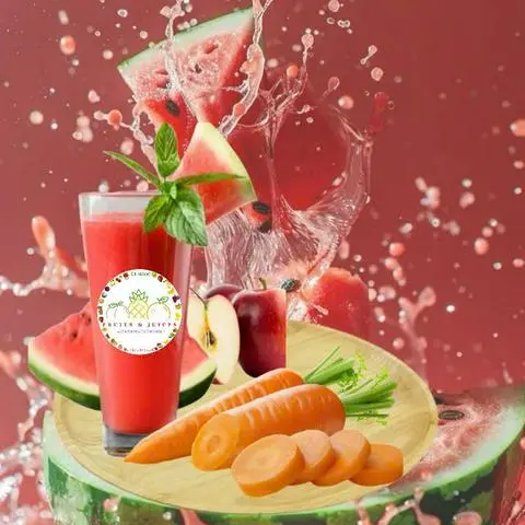 Hình ảnh Nước Ép Táo - Cà Rốt - Dưa Hấu