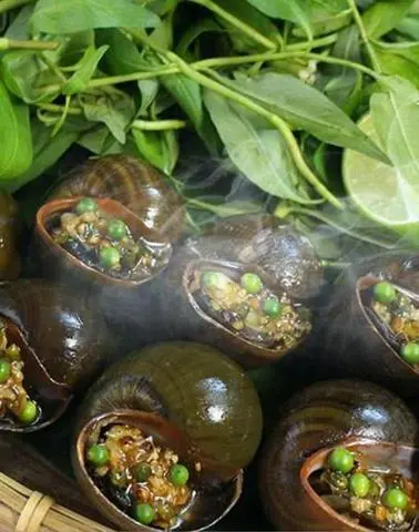 Hình ảnh ốc bưu nướng tiêu xanh