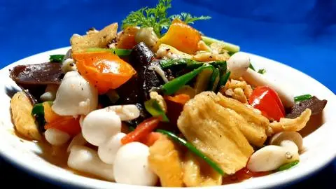 Hình ảnh Rau nấm xào chay