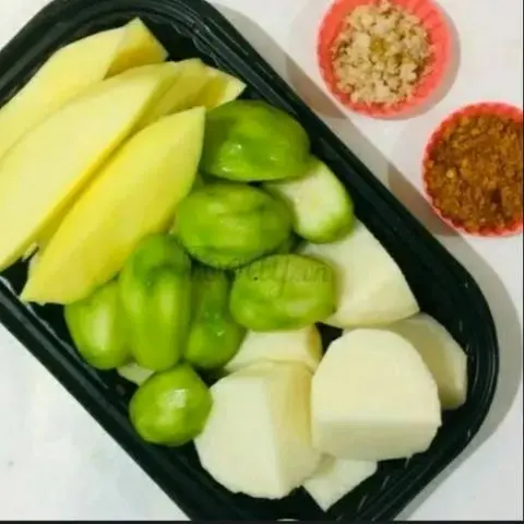 Hình ảnh xoài - cóc non - sắn 500gr + muối