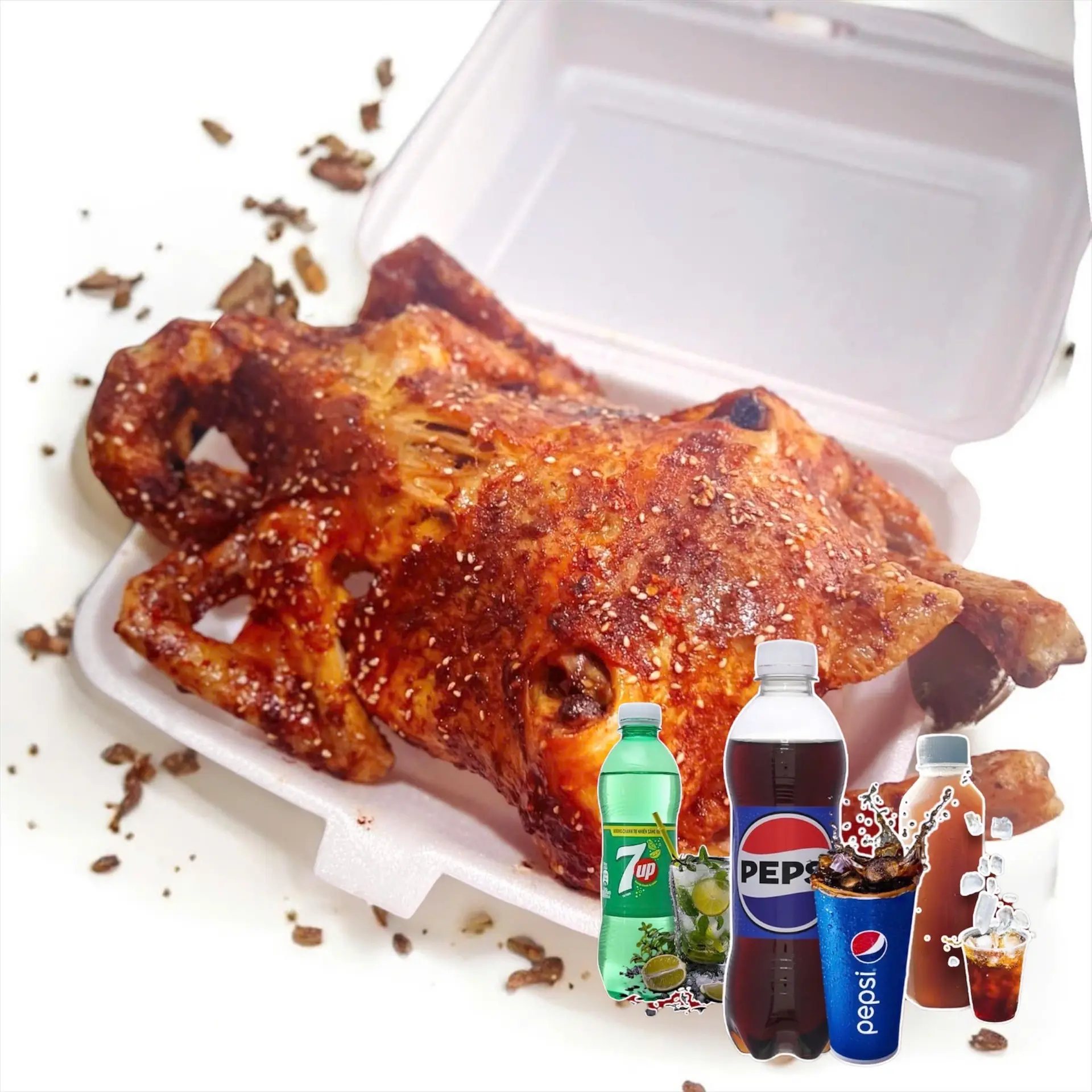 Hình ảnh Combo gà nướng mè 