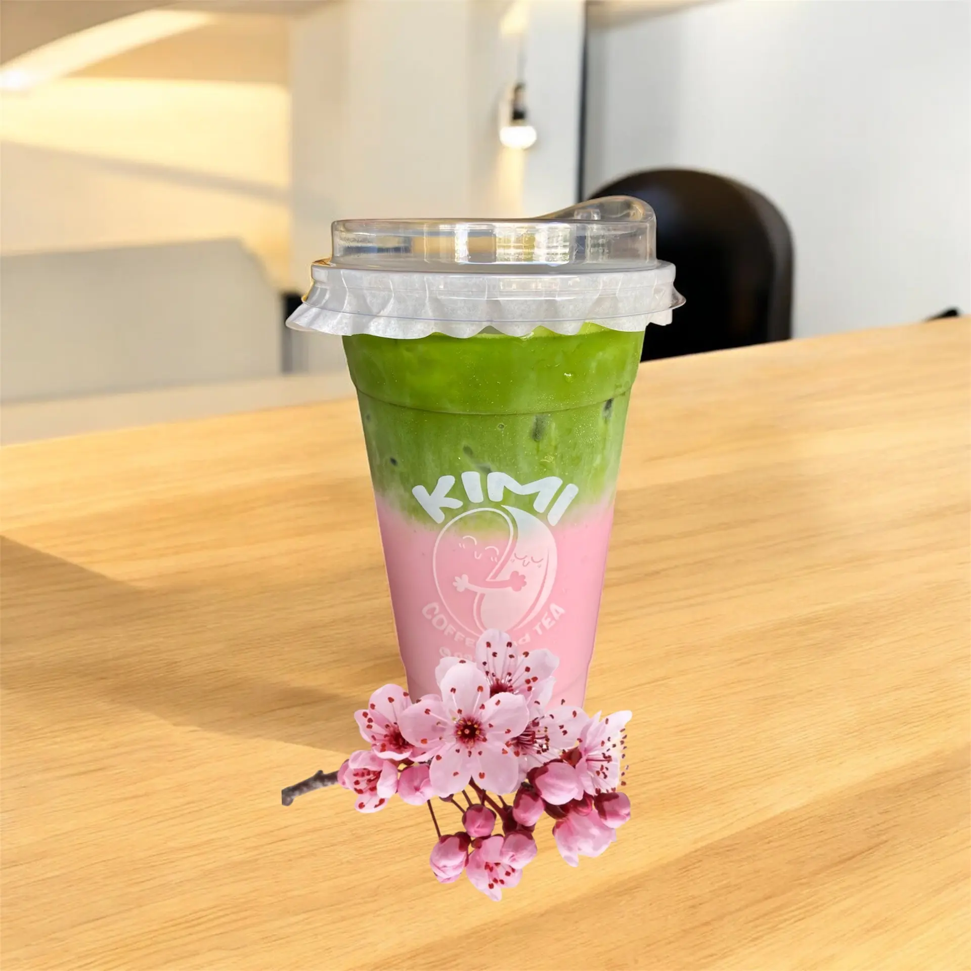 Hình ảnh Matcha latte hoa anh đào -L