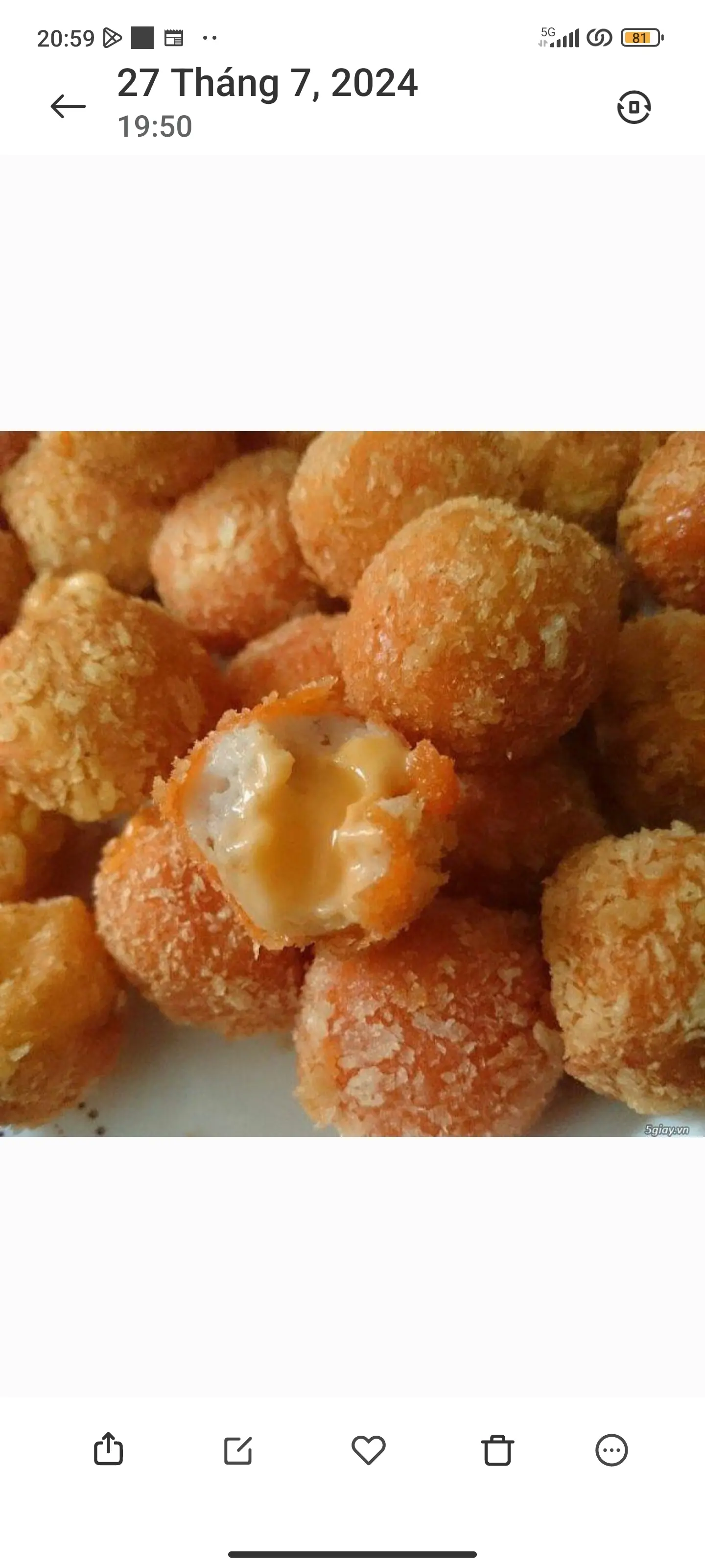 Hình ảnh cốm hồng phô mai 