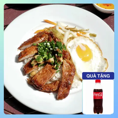 Hình ảnh CƠM TẤM SƯỜN Trứng ƯỚP GIA VỊ GIA TRUYỀN + Tặng Coca