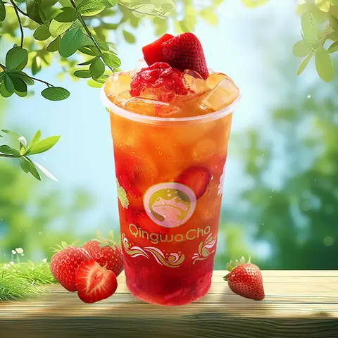 Hình ảnh Trà Dâu Qingwa (Size M 700ml)