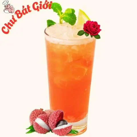 Hình ảnh Trà ô long vải hoa hồng Thạch Trái Cây