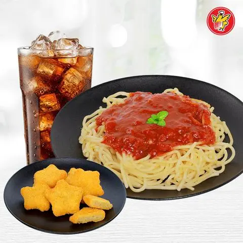 Hình ảnh Mì Ý Bò Phô Mai + Nugget Cheese + Pepsi