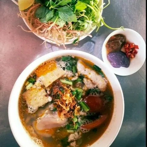 Hình ảnh bún riêu cua sườn chả
