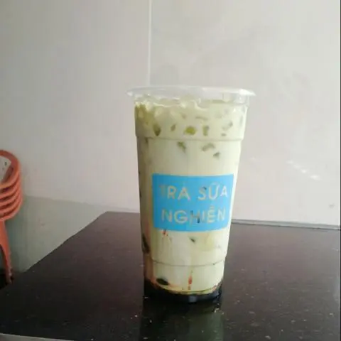 Hình ảnh Sữa tươi trân châu đường đen vị matcha
