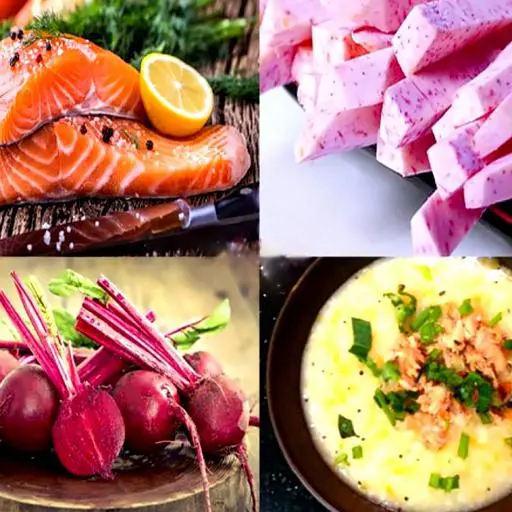 Hình ảnh Cá hồi củ dền đỏ nhỏ
