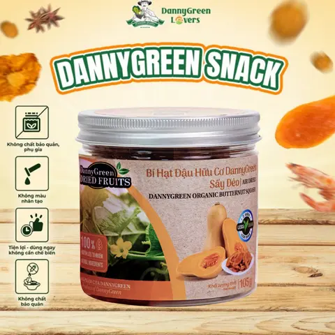 Hình ảnh Bí Hạt Đậu Hữu Cơ DannyGreen Sấy Dẻo Hộp 105Gr