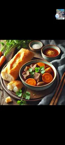 Hình ảnh Chén Bò Kho + Bánh Mì