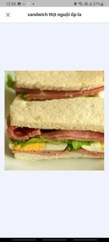 Hình ảnh sandwich thịt nguội ốp la
