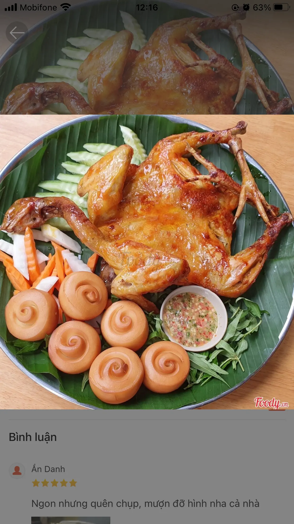 Hình ảnh Combo 3: 1 con Gà ta nướng Mắm Nhĩ + 1 phần Bánh Bao Chiên