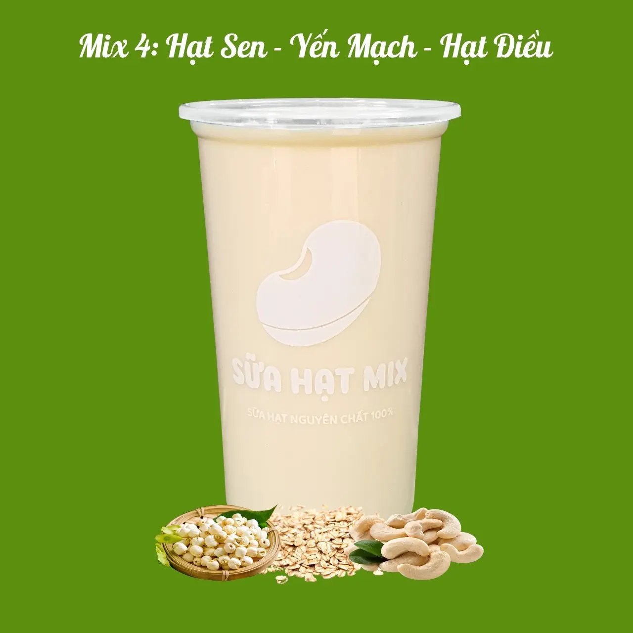 Hình ảnh Mix 4: Hạt Sen - Yến Mạch - Hạt Điều 
