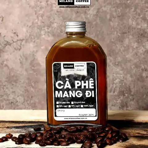 Hình ảnh Cà phê sữa rang mộc chai 250ml