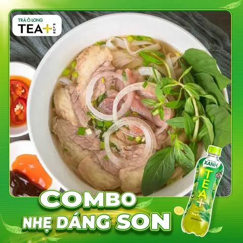 Hình ảnh Combo Phở Tái Nạm + Olong Xanh