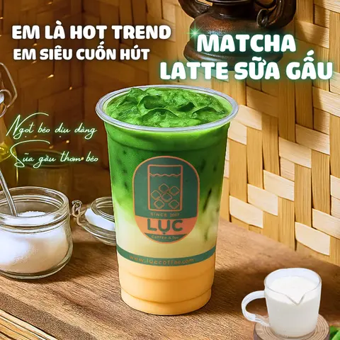 Hình ảnh Matcha Latte Sữa Gấu
