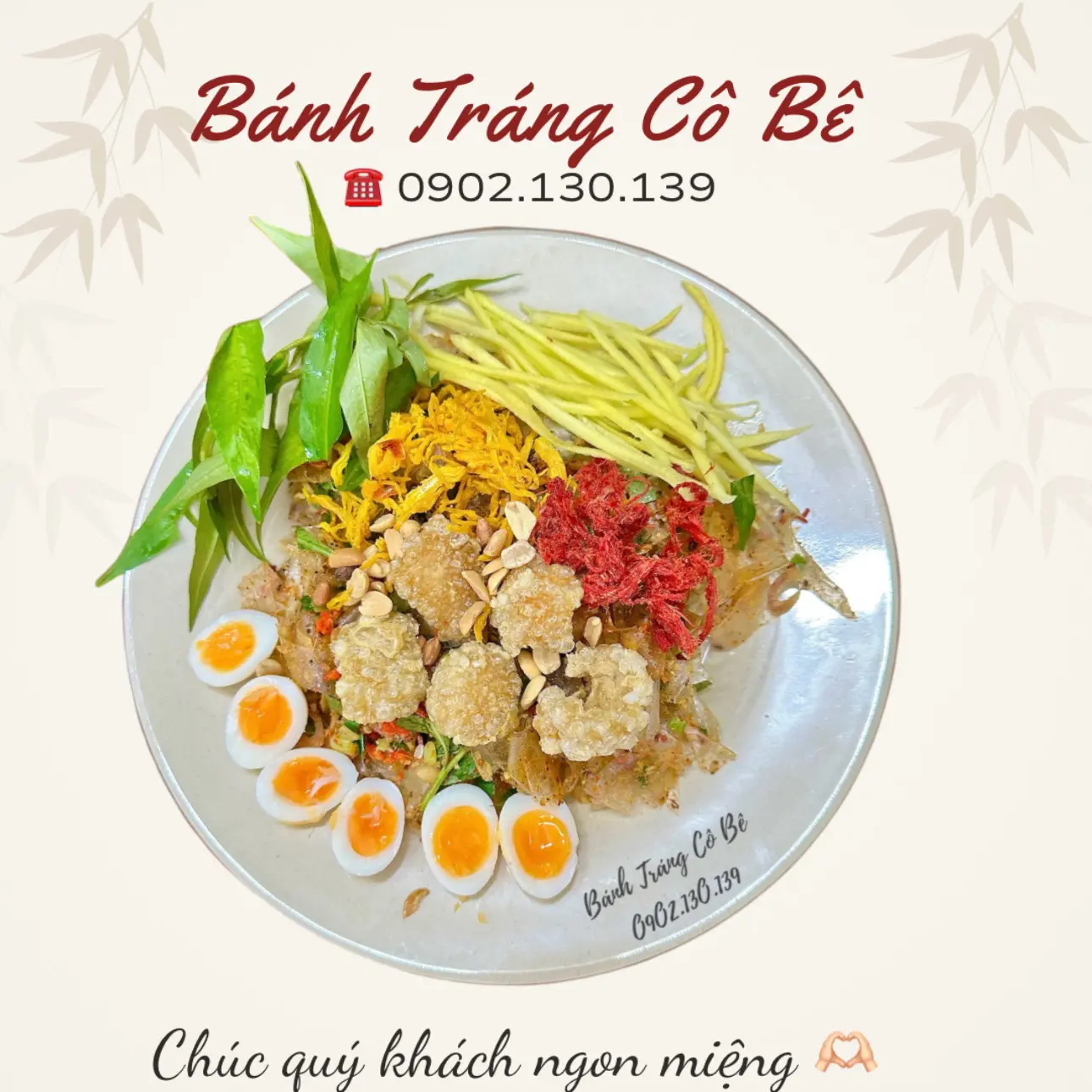 Hình ảnh bánh tráng trộn Cô Bê Full Topping ( size Lớn)