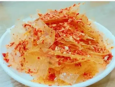 Hình ảnh bánh tráng satế hành phi 