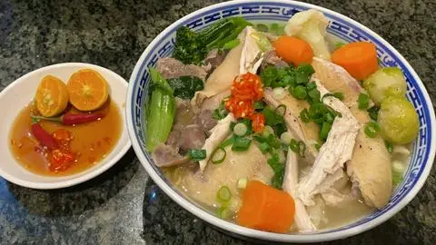 Hình ảnh bún gạo gà