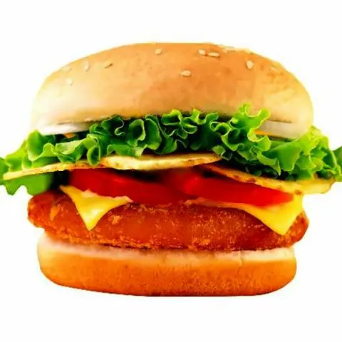 Hình ảnh Buger tôm chiên giòn