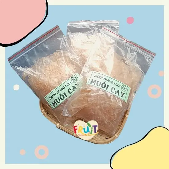 Hình ảnh Bánh tráng muối nhuyễn cay