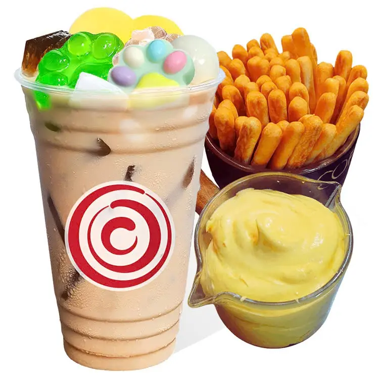 Hình ảnh Trà Sữa Full Topping & Bánh Que Sốt Kem