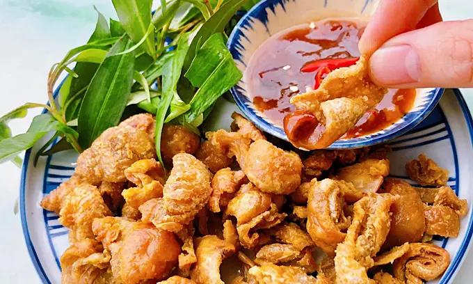 Hình ảnh Da gà chiên Mắm tỏi 