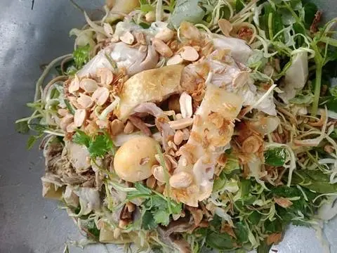 Hình ảnh Combo 1/4 Con Xé Phay Trộn Gỏi + Cháo